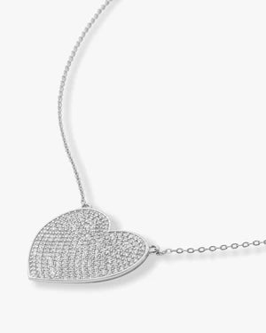 
                  
                    XL YOU HAVE MY WHOLE HEART PAVE NECKLACE 15"
                  
                