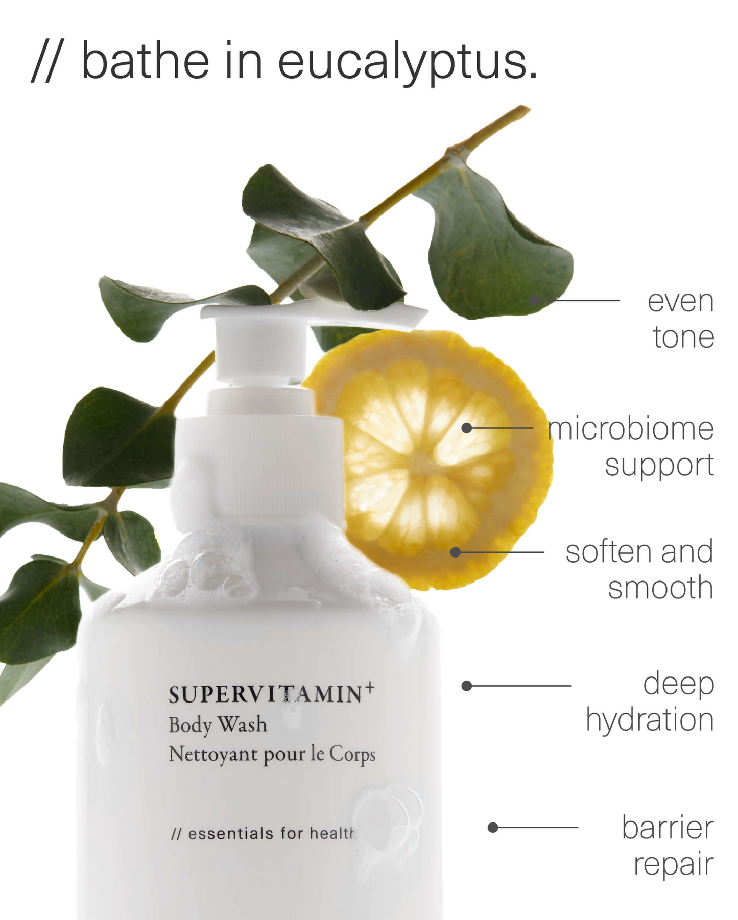 SUPERVITAMIN BODY WASH+CLARIFYING