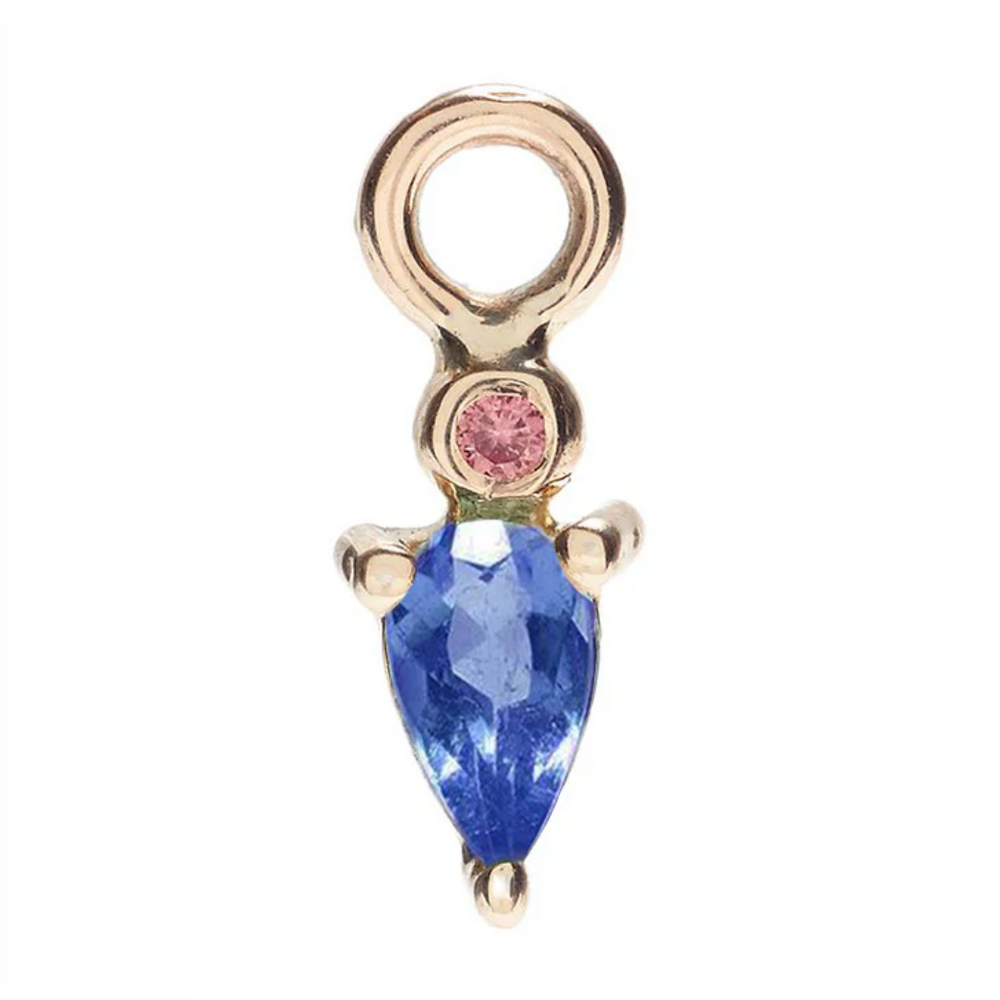 DROPLET CHARM WITH BLUE SAPPHIRE