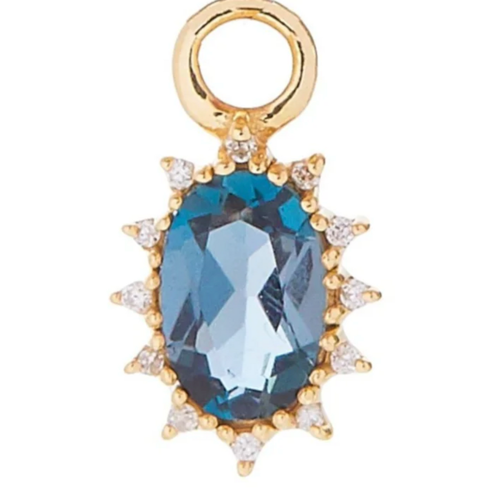 DIANA CHARM WITH BLUE TOPAZ