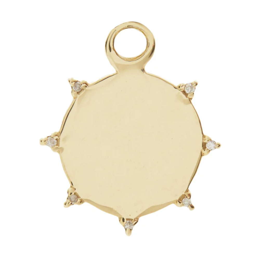 DIAMOND SUNBEAM MEDALLION CHARM