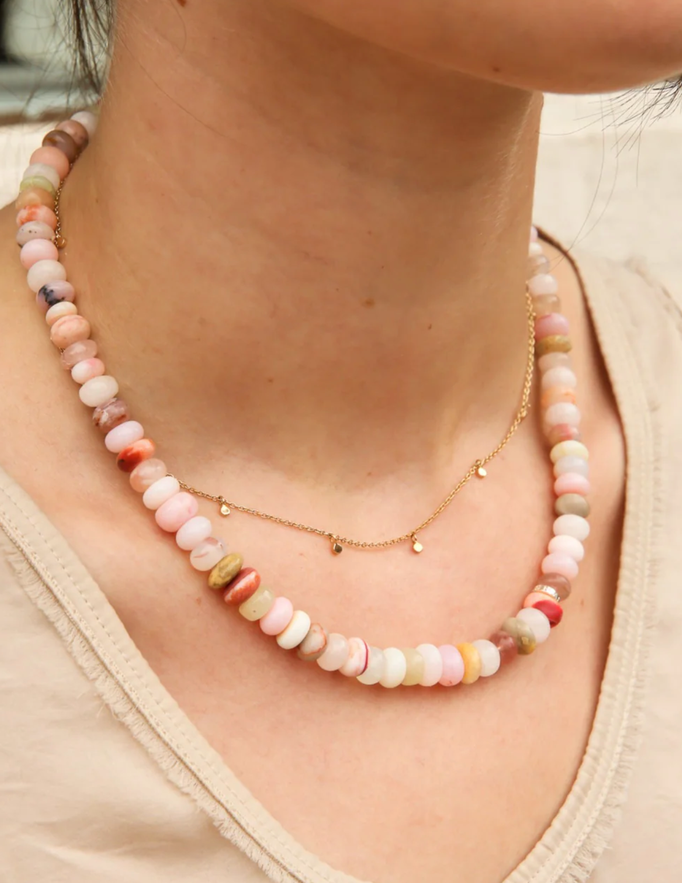 JOOR 10K CANDY GEM NECKLACE IN DESERT