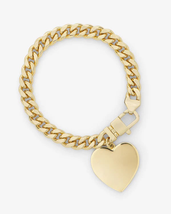 JULIAN XL HEART CUBAN BRACELET