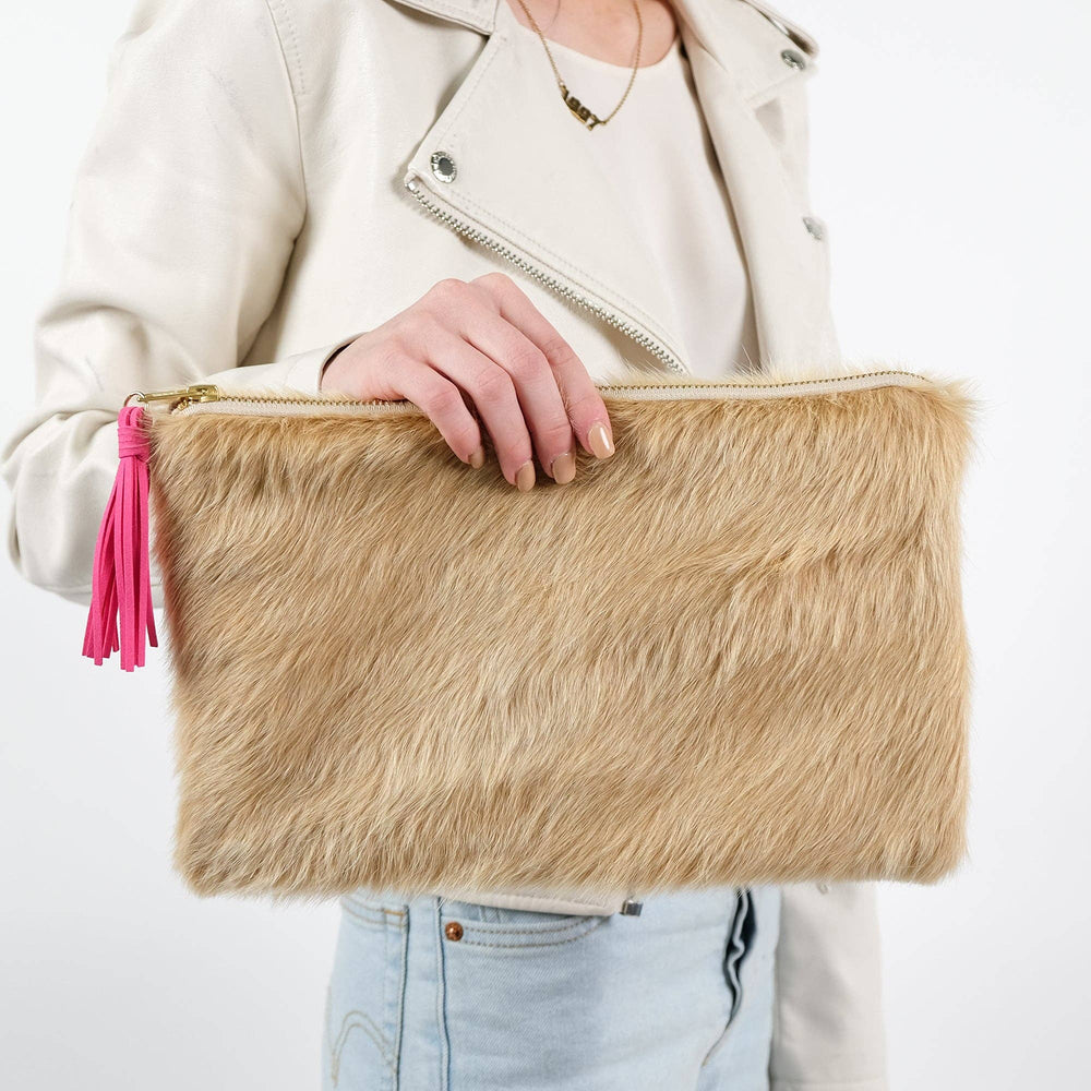 LARGE COWHIDE CLUTCH